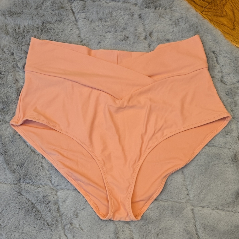 Aerie Orange High Waist Bikini Bottom, Womens Large, Great Condition